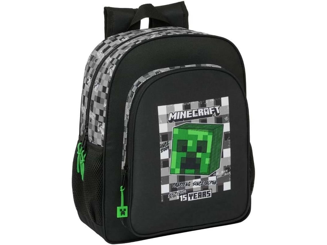 Mochila Escolar MINECRAFT 32 x 38 x 12 cm Preto Cinzento Worten.pt