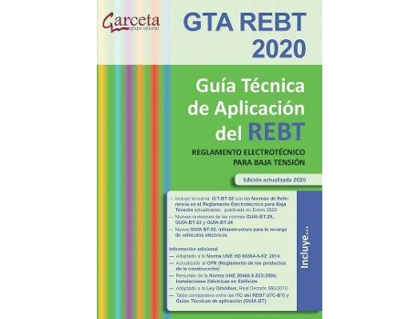 Livro GTA REBT 2020. Guía Técnica de aplicación del REBT 8ª edición de Ministerio De Industria Y Energia (Espanhol)