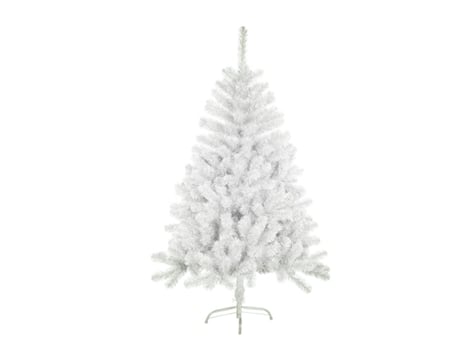 Árvore de Natal Tinsel Leaf (120Cm 184Tips - Branco Brilhante)