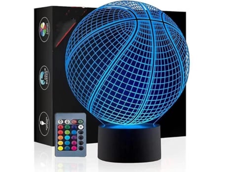 Luz Noturna MMINGY Basquete 3D Dreamlight Controle Remoto 16 Cores para Presentes de Natal