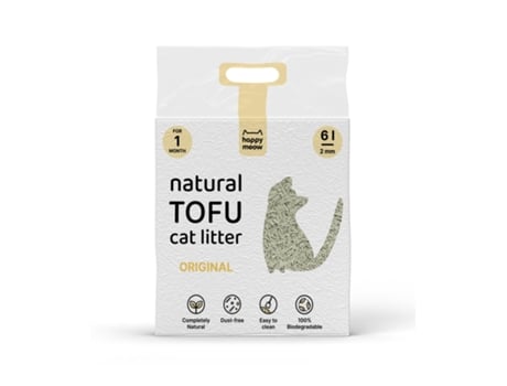 Areia Gato Tofu Original 2Mm 6L HAPPY MEOW