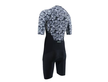 Fato de Triatlo de Homem ZONE3 Curto Lava Trisuit Branco (S)