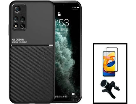 Kit Capa Traseira Magnética Anti Choque + Película Xiaomi Poco X4 Pro 5G GIFT4ME Preto