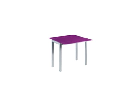 Mesa Cocina Extensible Vidrio Modelo Londres  MOMMA HOME (Morado - Vidrio templado -95x55/95x76 cm)