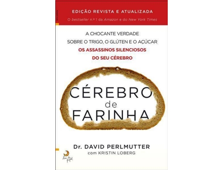 Livro Cérebro de Farinha de Dr. David Perlmutter e Kristin Loberg (Português)