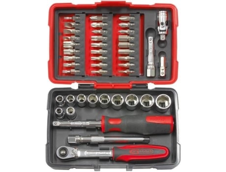 Conjunto de Soquetes e Acessórios Ultimate 1/4'' 44 Peças Ks Tools 922.0644 Estojo Catraca KSTOOLS