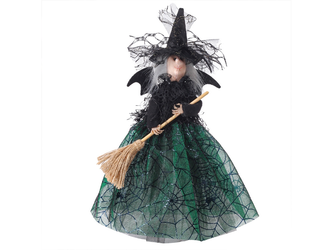 Vassoura de Bruxa Decoração de Halloween.