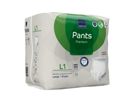 Fraldas Cuecas ABENA Pants Premium L1 (Tam L - 15 Unidades)