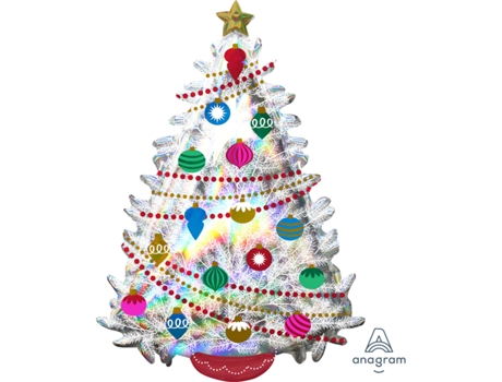 Balão de folha gigante Irisdiscent Christmas Tree 66x91 cm