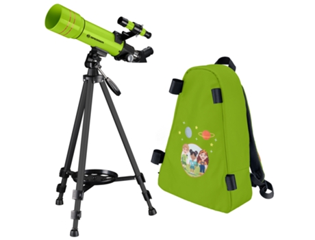 Telescópio BRESSER 70/400 Refractor com Mochila Verde Júnior