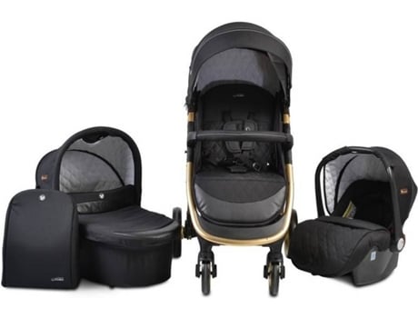 Carrinho de Bebé Trio  3 Em 1 Preto (94 x 58 x 108 cm)