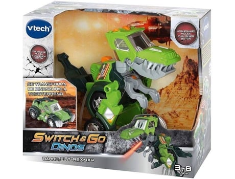 Carrinhos  Switch & Go Dino - Barro o T-Rex 4X4 Todo o Terreno