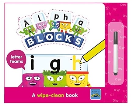 Livro Alphablocks Letter Teams A Wipe-Clean Book de Sweet Cherry Publishing (Inglês - Capa Dura)