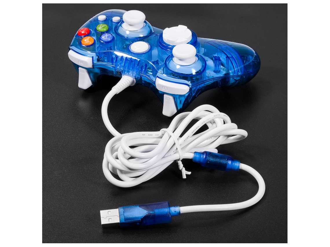 Controle sem fio para playstation 2, joystick dupla vibração, choque, usb,  pc, controle de jogos