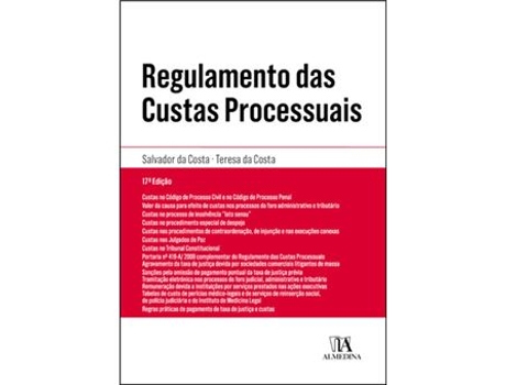 Livro Regulamento Das Custas Processuais De Salvador Da Costa ...