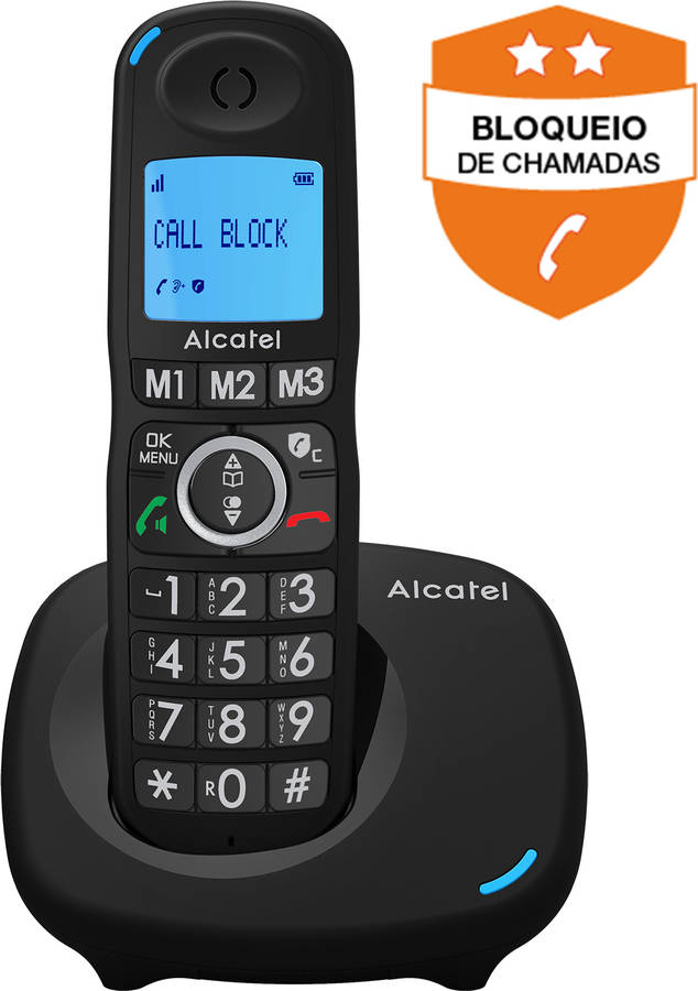 Telefones Fixo  Pack 2x s/ Fios - Alcatel XL535 (Preto) – Consulta Digital