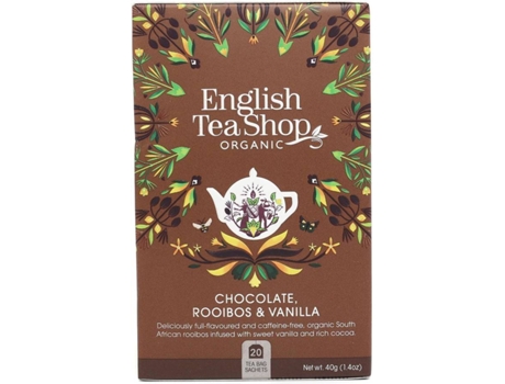 Chá ENGLISH TEA SHOP Chá Chocolate Rooibos e Baunilha (40 g)