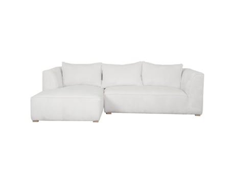 Sofá chaise longue à esquerda em veludo cru Design 3-4 lugares Panam MILIBOO