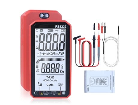 Medidor Digital Multimeter Capacitance Resistance Temperature Meter 6000 Counts Current Voltage Transistor Testers FS8233HYG