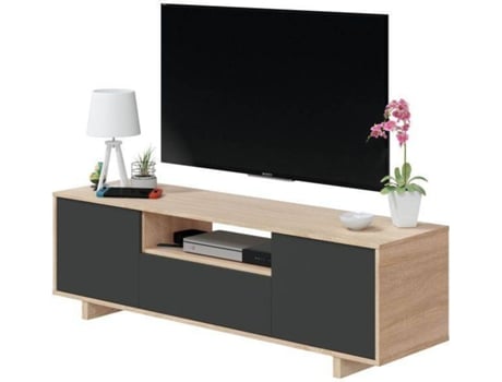 Móvel de TV HABITDESIGN Canadian - Antracita (Melamina - 150 x 47 x 41 cm)