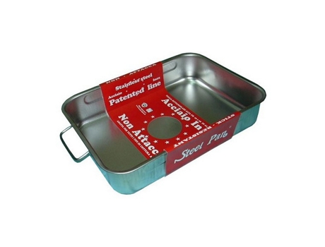 Assadeira de Aço Inoxidável STEEL PAN (40X28cm)