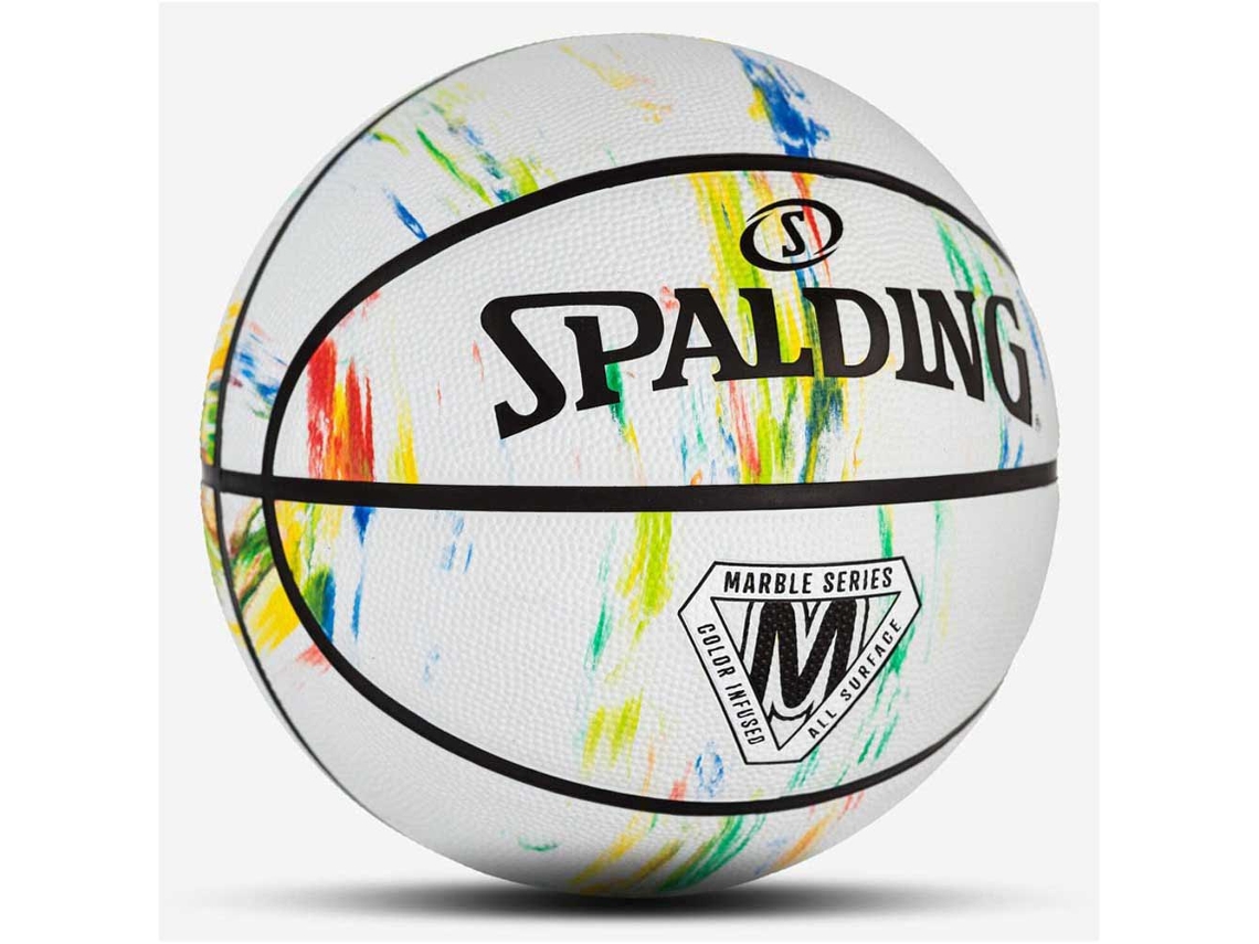 Bola de Basquete NBA Spalding Marble Series Rainbow Tam 7 - Branco