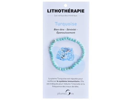 Pulseira Litoterapia Turquesa 4 Mm PHARMAGEM