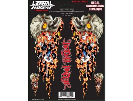 Autocolantes LETHAL THREAT Exploding Skull Lt88042