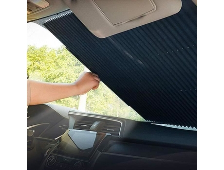 Oyefly Pára-Brisa Do Carro Sun Shade Auto Retrátil Pára-Brisa Retrátil Sombra Preto2 CHANGM