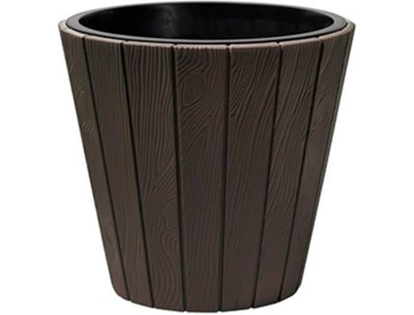 Vaso PROSPERPLAST PLASTIKEN Woode Castanho (488 mm)