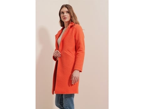 Sobretudo Unissexo MT CLOTHES Talla Naranja Laranja (Casal)