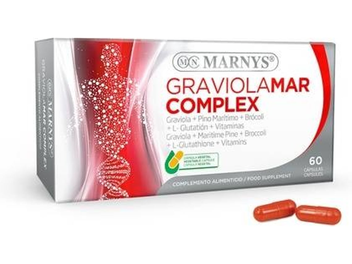 Suplemento Alimentar MARNYS Graviolamar Complex (60 Cápsulas Vegetais ...