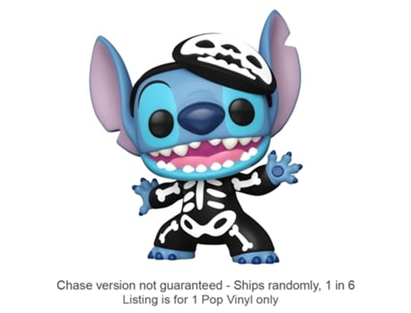 Figura Funko Skeleton Stitch Us Pop! Vinyl Chase Ships 1 In 6 LILO & STITCH