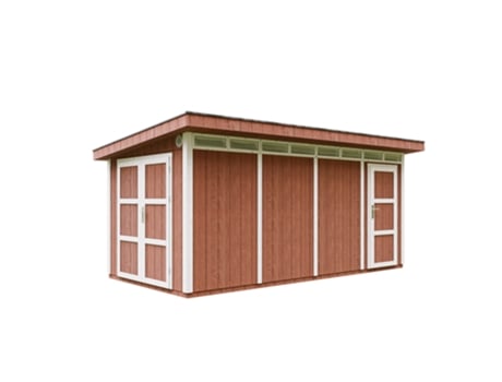 Abrigo com Painéis Lp® Smartside® M905C-Redwood Red TIMBELA