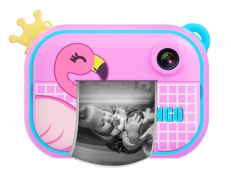 TECHKIDZ Câmara para Crianças Zoo Family Flamingo Wifi Instant Print Rosa