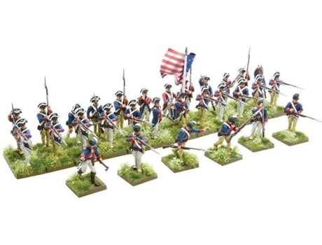 Caixa com Figuras  Regimento de Infantaria Continental - Guerra de Independência Americana (Idade Mínima: 3 Anos)