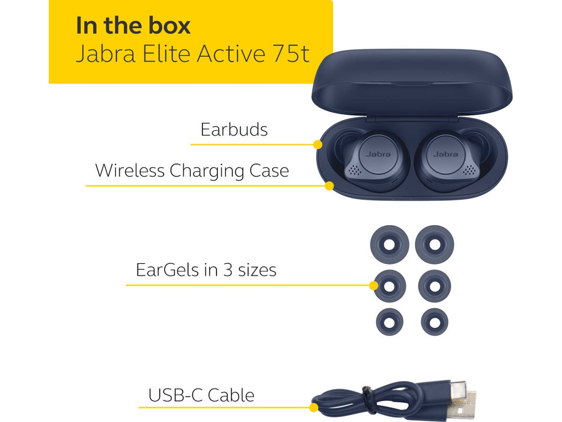 Auriculares Bluetooth True Wireless JABRA Elite Active 75T In Ear