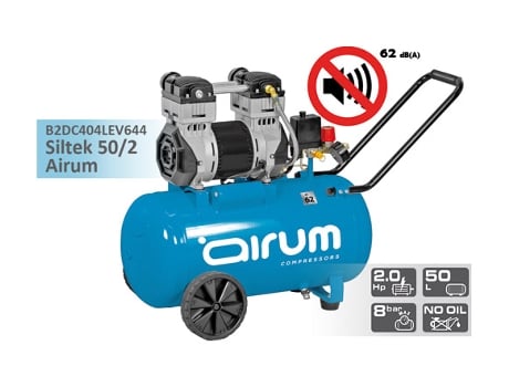 Compressor de Pistão 2 CV 240Lt/M 8 Bar S/Ac. Az Siltek 50/2 Ar AIRUM