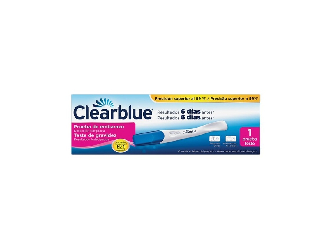 Teste de Gravidez CLEARBLUE 6 Dias 1 Unidade Worten.pt