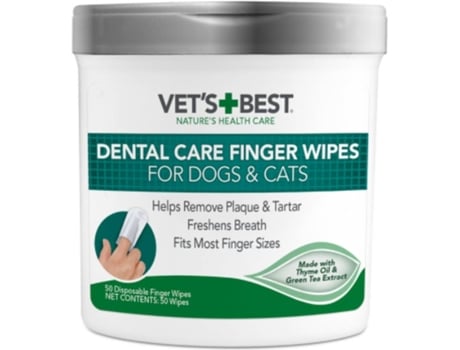 Toalhitas Limpeza Dentes para Cães  (50 un)