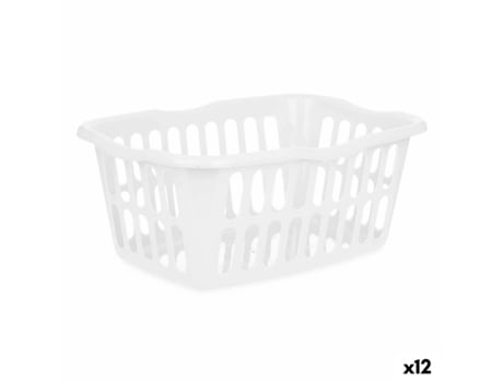 Cesto Branco Polipropileno 50 L 58 x 24 x 42 cm (12 Unidades)