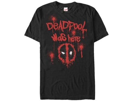 T-Shirt de Homem SUPERHEROMARVEL Deadpool Was Here Marvel Algodão (3XL)