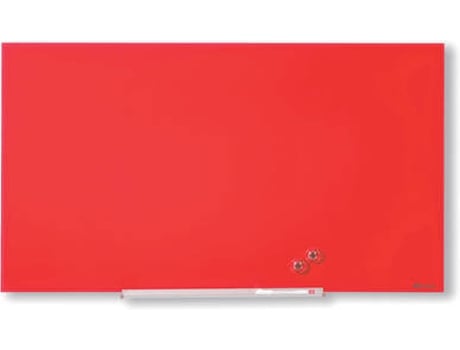 Quadro Branco  Diamond Vermelho (1883x1059mm - Vidro - Magnético: Sim)