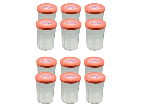 Conjunto De 12 Potes De Geléia Com Tampa 385Ml  - 922967