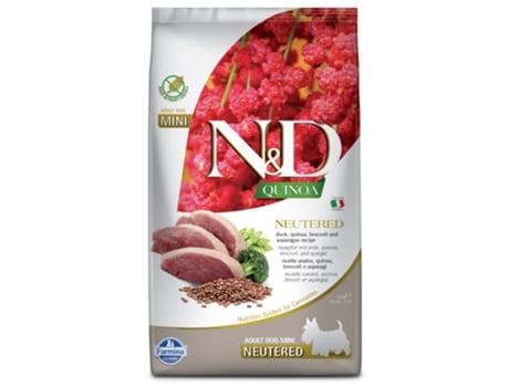 Alimento FARMINA N&D Quinoa Neutered Cão Adulto Mini - Pato (Quantidade: 2,5 Kg)