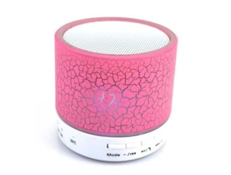 Coluna HIGH-TECH & BIEN-ETRE Bluetooth Sem Fio Led Rosa