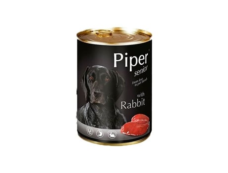 Alimento em Patê para Cão PIPER Sénior Coelho (Quantidade: 400 g)