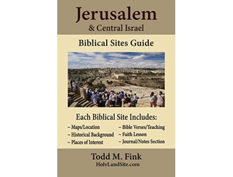 Livro Jerusalem Central Israel Biblical Sites Guide de Dr Fink (Inglês)