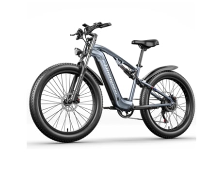 Bicicleta de Montanha Elétrica para Homem de 500 W Bateria de 48 V 17 5 Ah Pneus de 26 Polegadas SHENGMILO