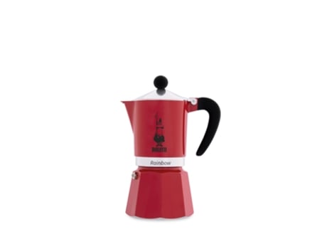 Bialetti Rainbow Cafeteira Italiana Alumínio Preto Vermelho